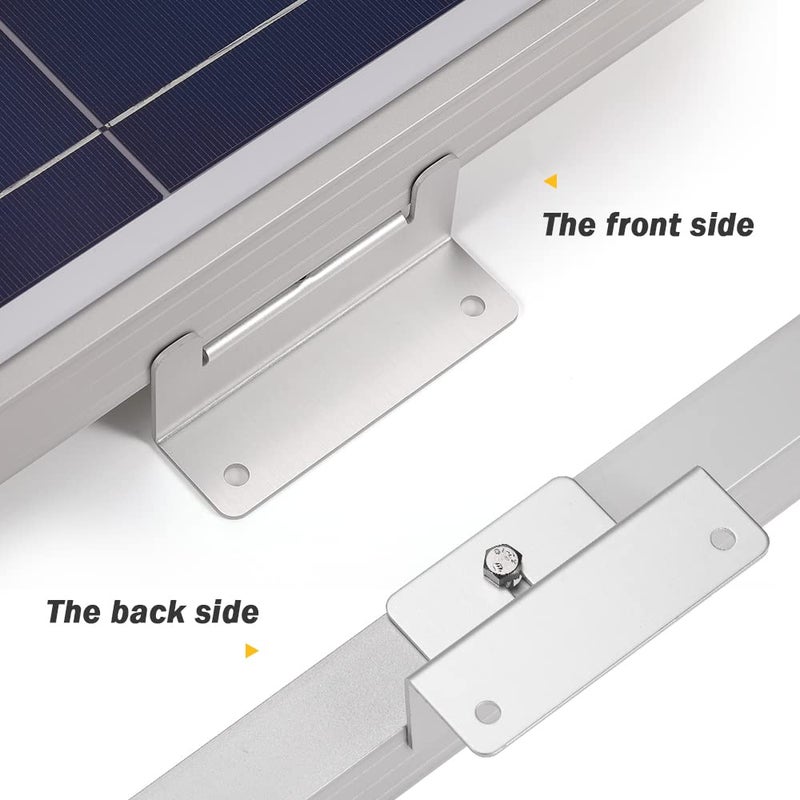 BougeRV 8 Units Solar Panel Mounting z Bracket, Supporting for RV, Roof, Boat, Off Grid, 2 Set of 4 Units - Image 2